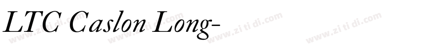 LTC Caslon Long字体转换